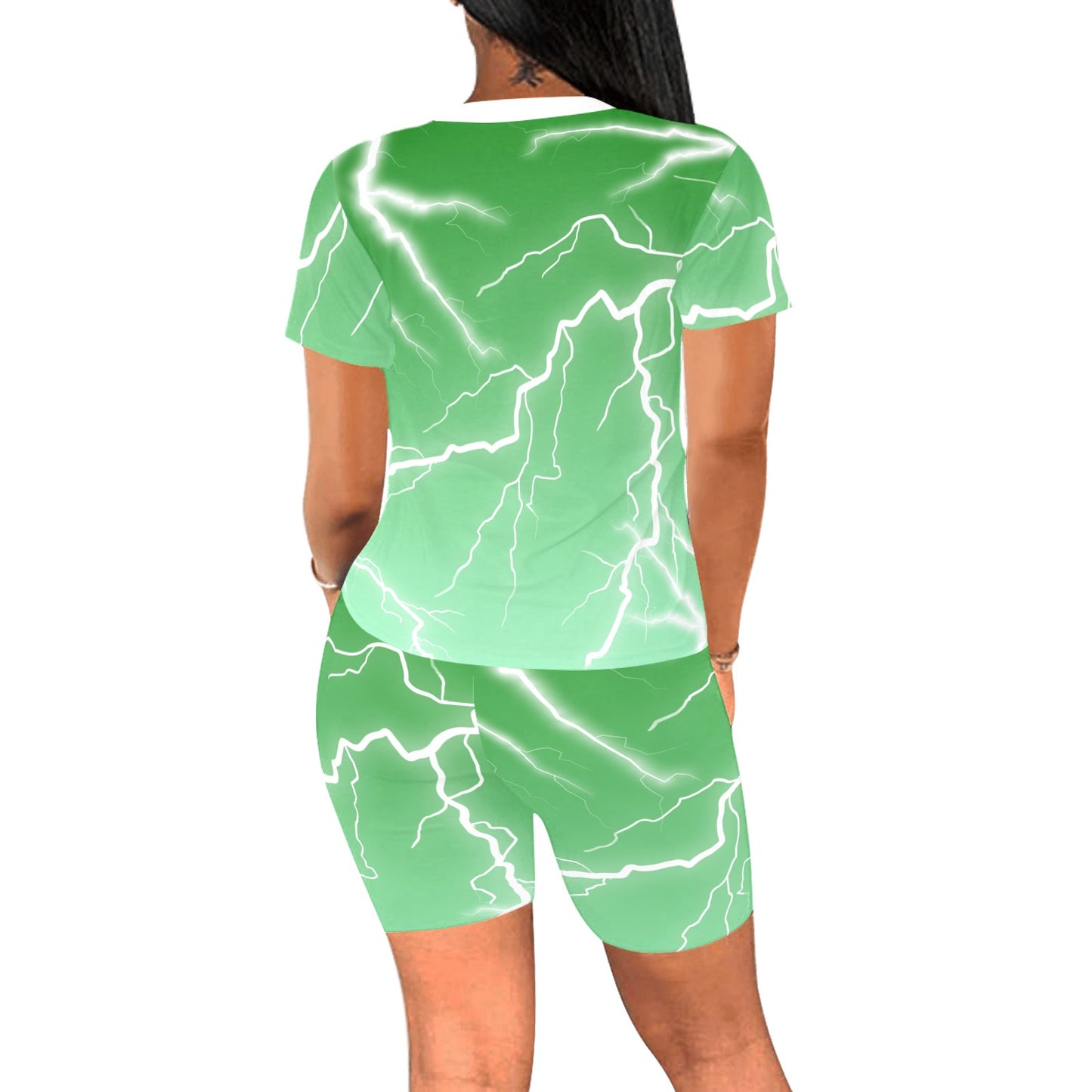 FME-Green Women's Short Yoga Set