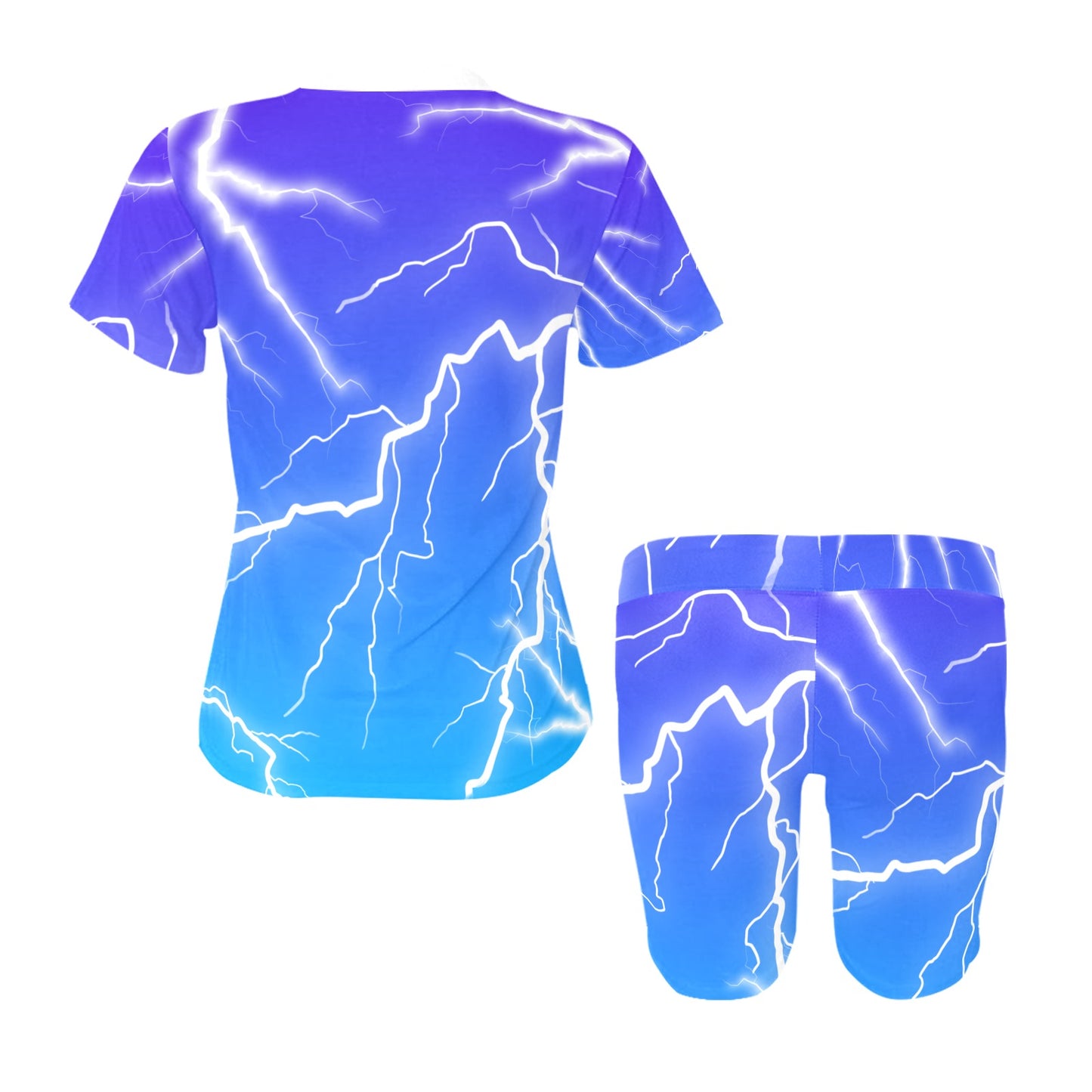 FME- Blue Women's Short Yoga Set