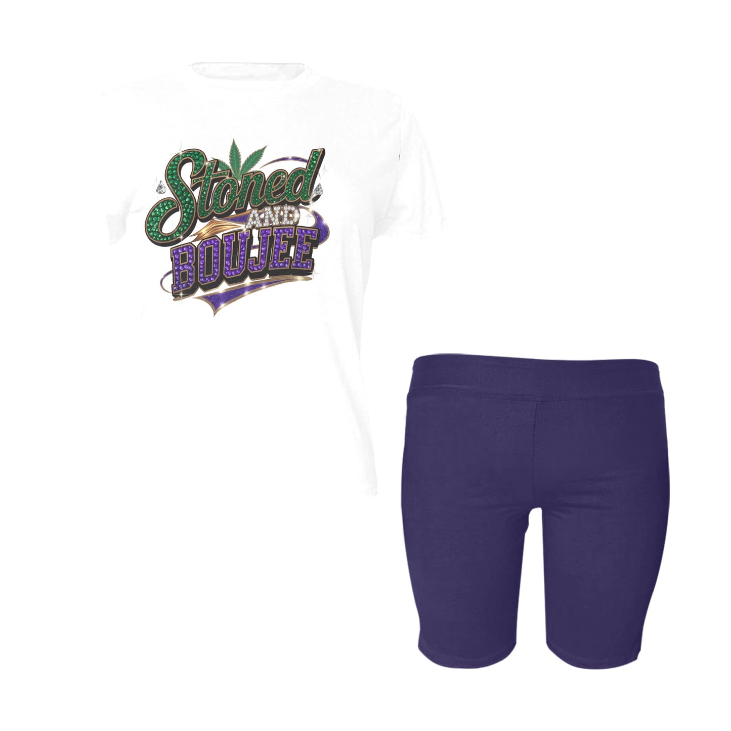 Stoned& Boujee Women's Short Yoga Set