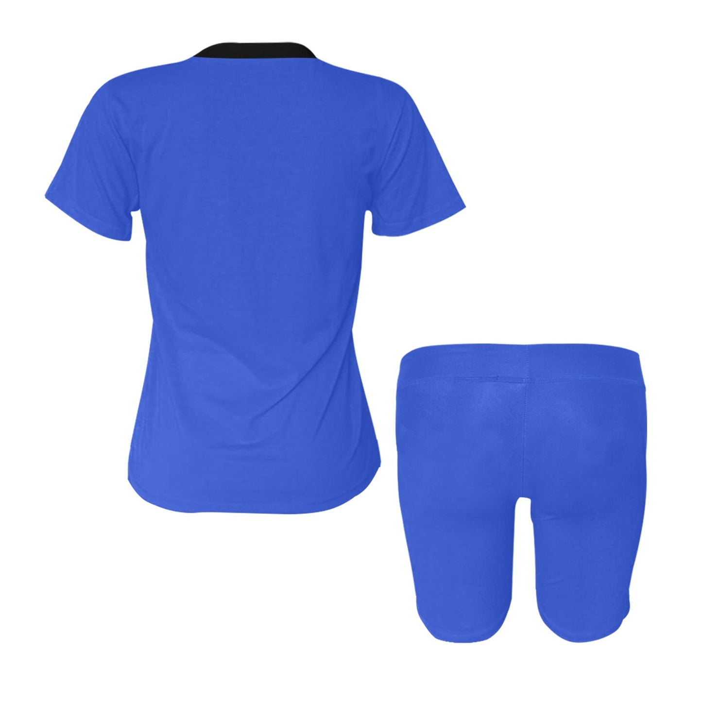 MY HEART -Blue Women's Short Yoga Set