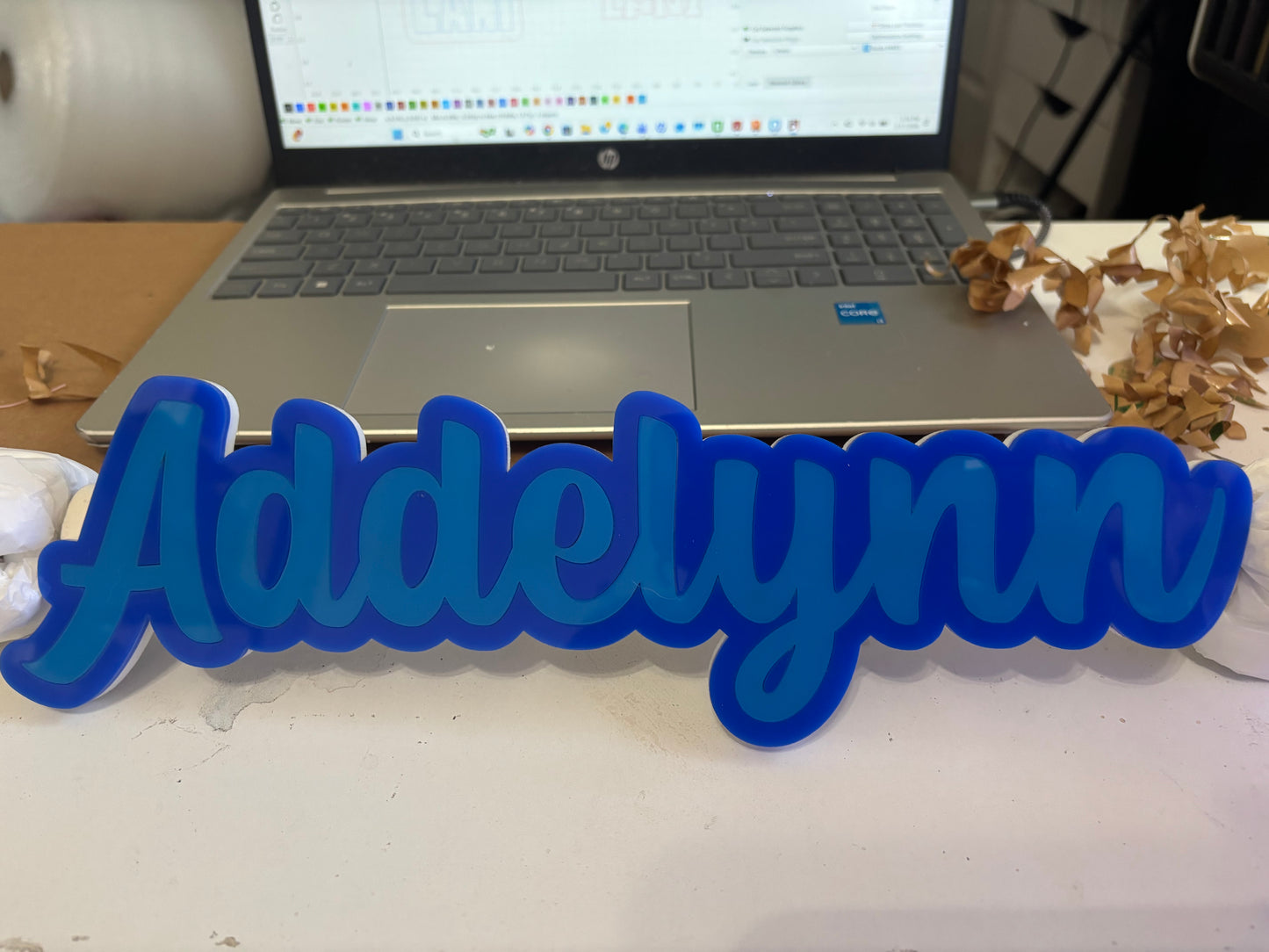 Personalized Name Cheer Stick with Pom Pom-  (2 Colors)