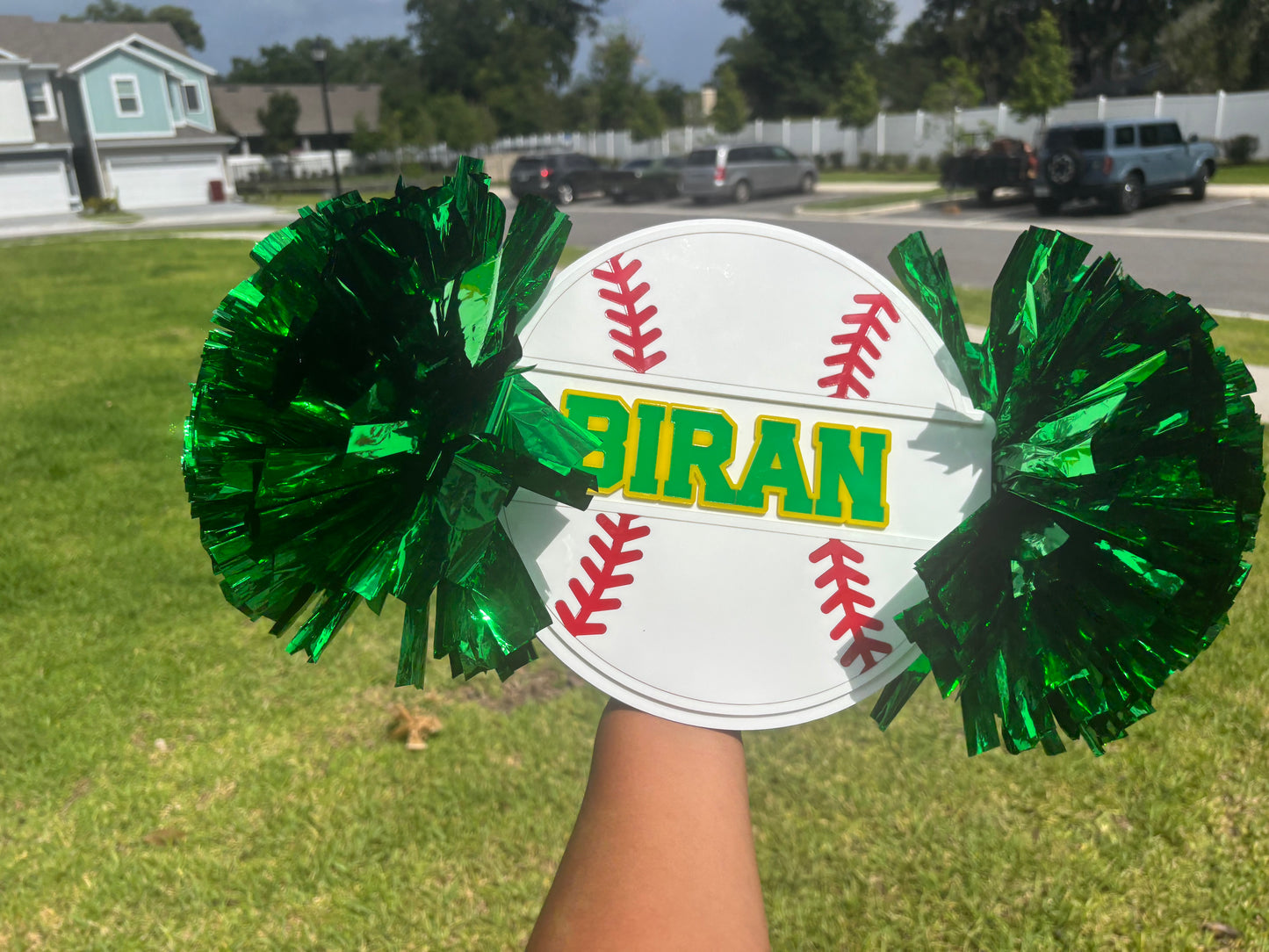 Personalized Name Baseball - Cheer Stick