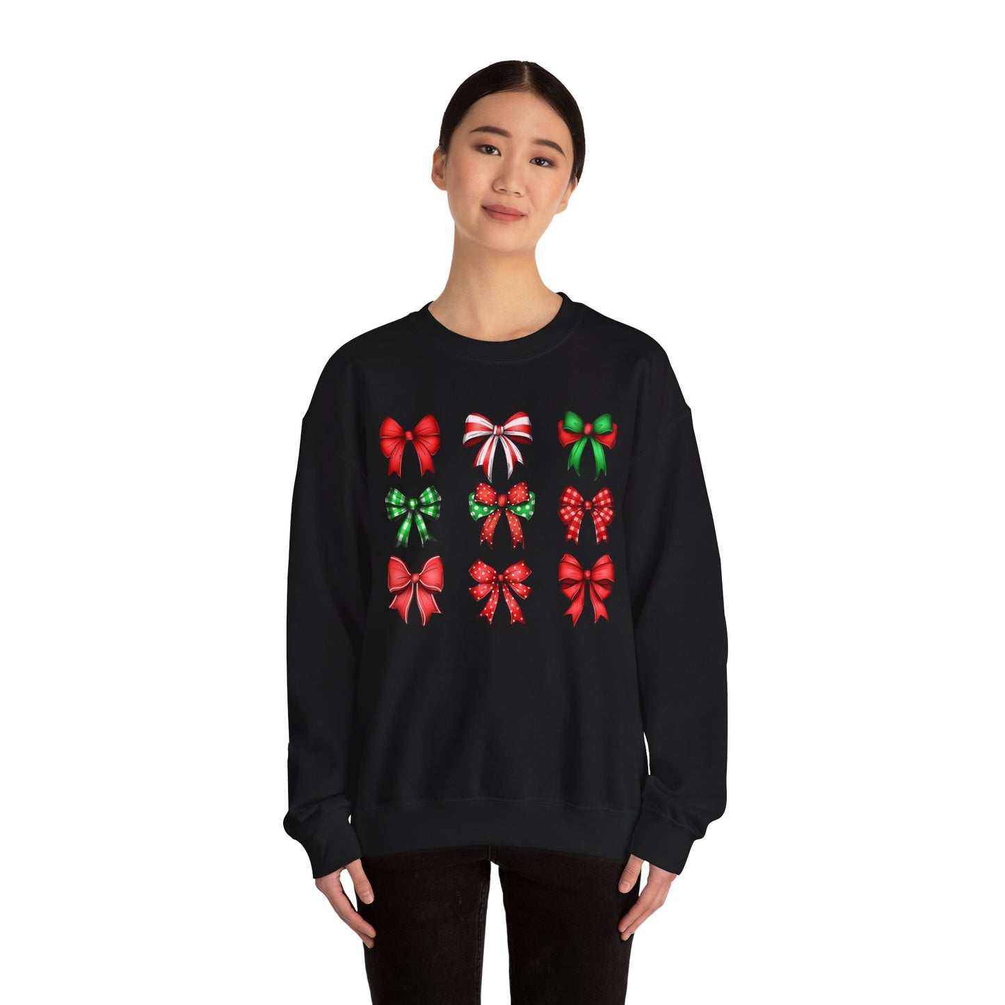 Christmas Coquette Sweatshirt Soft Girl Winter, Holiday Pullover Jumper, Festive Crew Neck, Xmas Sweater Top, Cute Seasonal Apparel