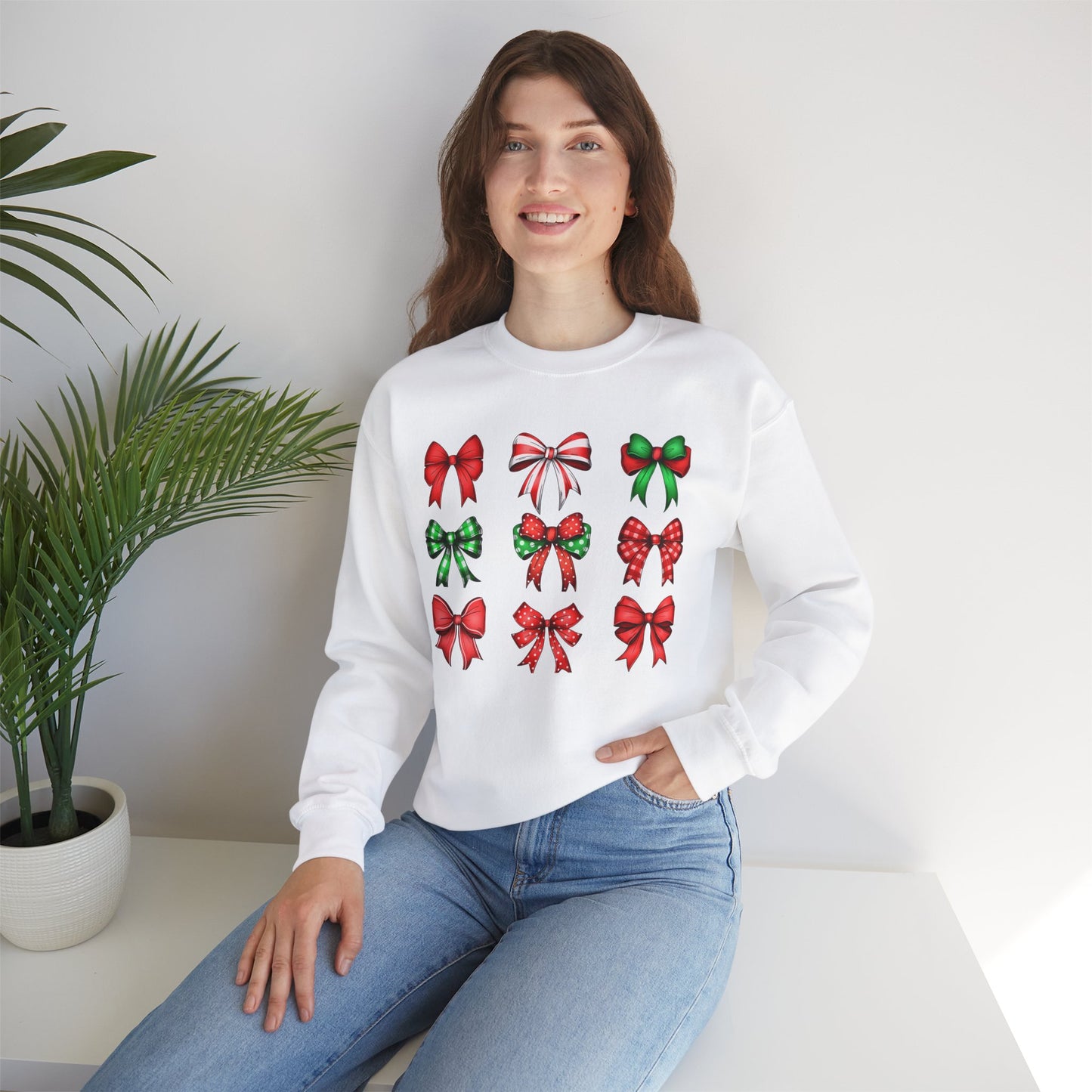 Christmas Coquette Sweatshirt Soft Girl Winter, Holiday Pullover Jumper, Festive Crew Neck, Xmas Sweater Top, Cute Seasonal Apparel