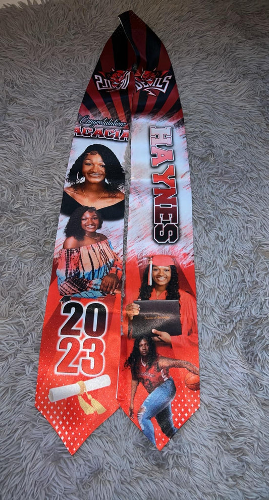 Personalized Graduation Stole – Embroidered Satin Sash | I Make Things