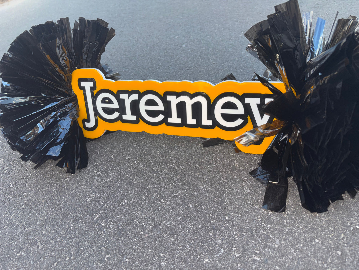 Personalized Name Spirit Stick With Pom Pom |Acrylic Sign (3 Colors)