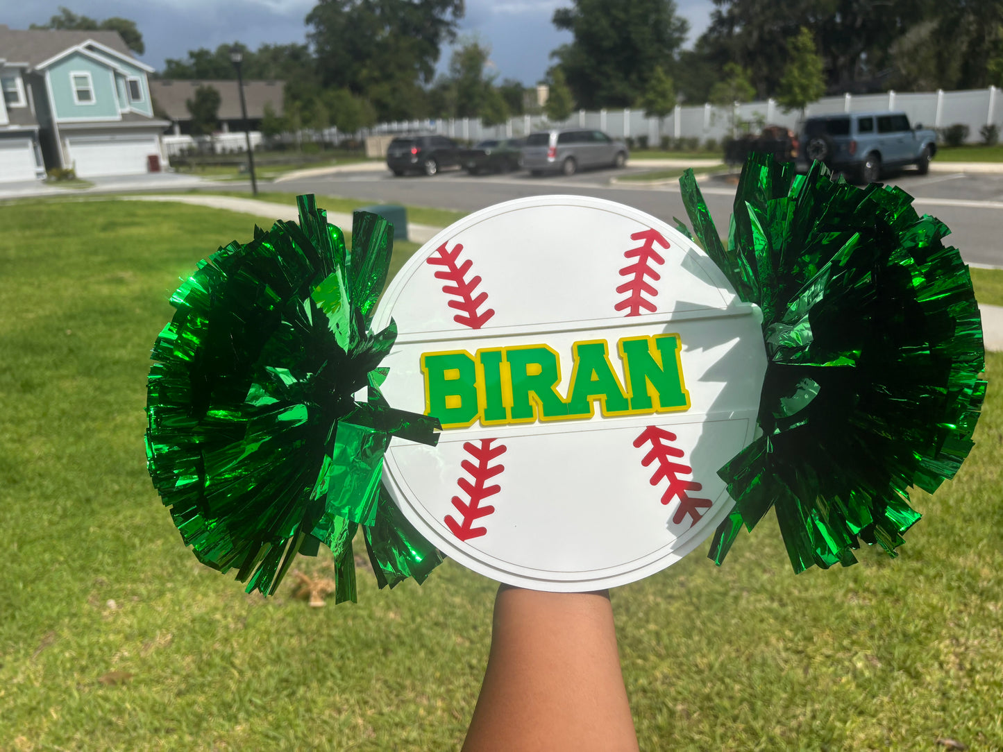 Personalized Name Baseball - Cheer Stick