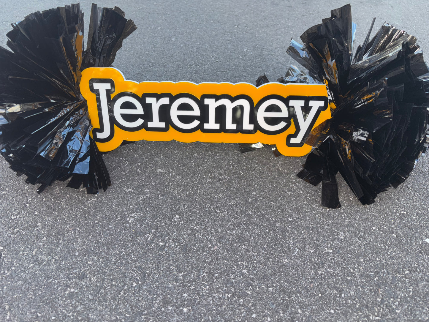 Personalized Name Spirit Stick With Pom Pom |Acrylic Sign (3 Colors)