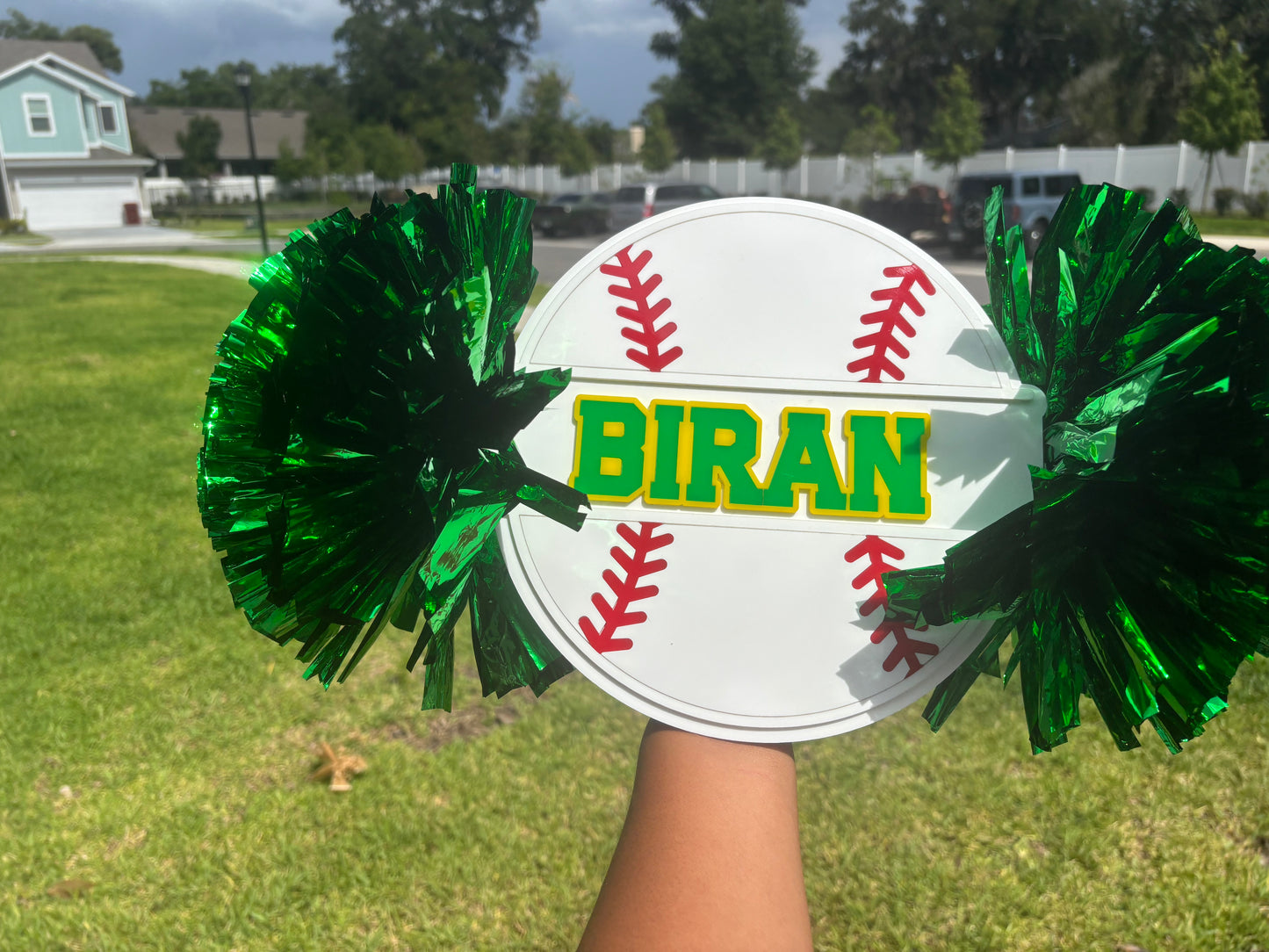 Personalized Name Baseball - Cheer Stick