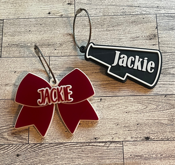 Personalized Cheer Bag Tag – Laser Cut