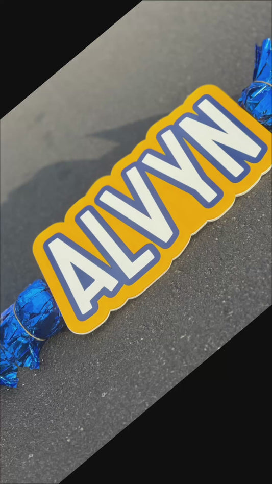 Personalized Name Spirit Stick With Pom Pom |Acrylic Sign (3 Colors)